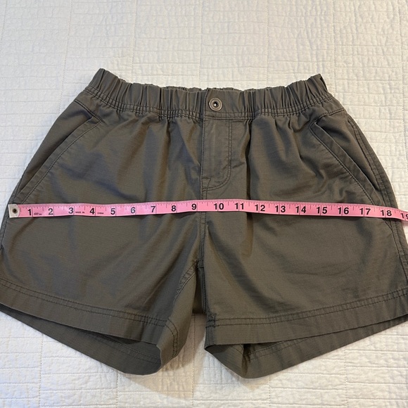Prana Sz 2 Organic Cotton Shorts Elastic Waist Pockets Gorpcore Ecoconscious EUC - Picture 7 of 9